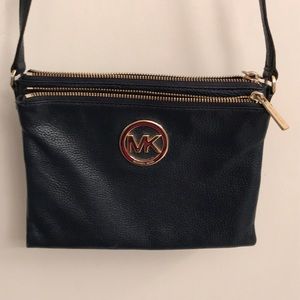 Michael Kors Navy Blue Crossbody leather bag